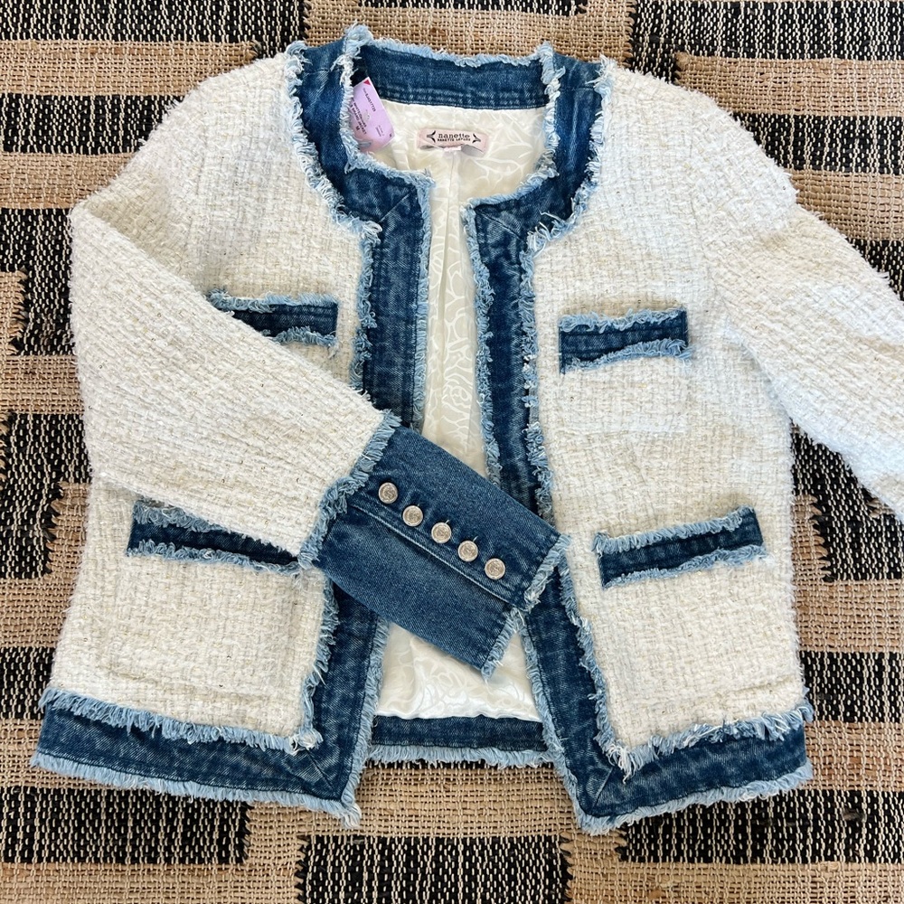 Nanette Lenore Denim & Tweed Jacket size M